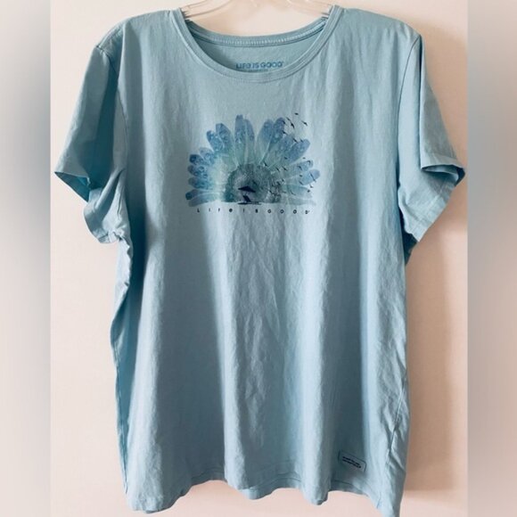 Life Is Good Womens XXL short sleeve light bluet-shirt - Picture 1 of 6